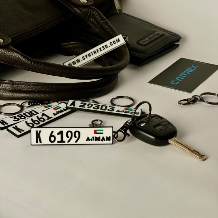Ajman New Design Number Plate Keychain