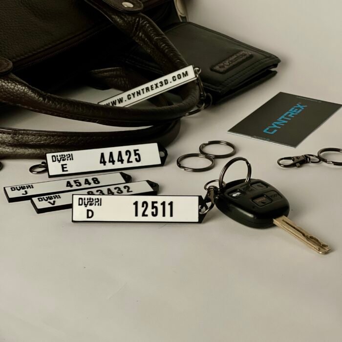 Dubai New Design Number Plate Keychain